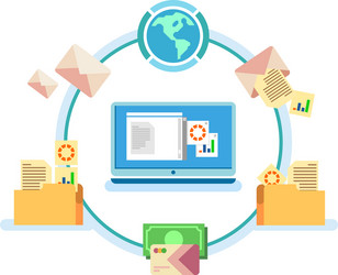 Digital Document & Data Management vector image