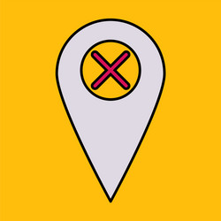 navigation geolocation icon in flat design vector image