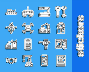 set line user manual printed circuit board pcb vector image