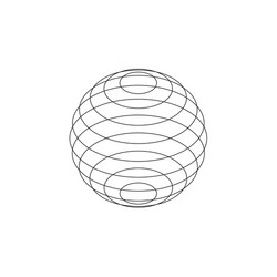 wireframe earth grid mesh objects network line vector image