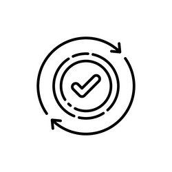 round convenient icon like easy pay or update vector