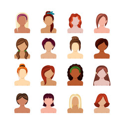 woman hairstyles different types of short vector