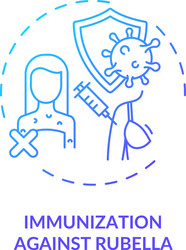 Immunization against rubella concept icon Vector Image