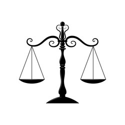 Antique Scales of Justice Symbol Vector Image