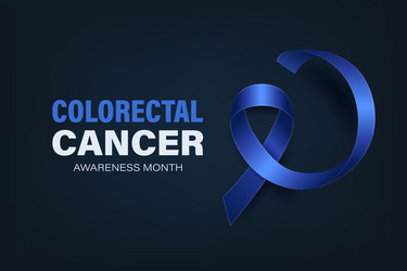 Colorectal cancer banner card placard vector