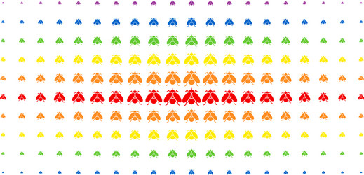 fly insect spectral halftone array vector image