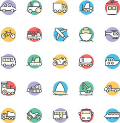 Transport cool icons 1 vector