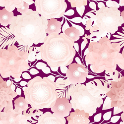 Abstract floral 3d seamless pattern trendy design Vector Image