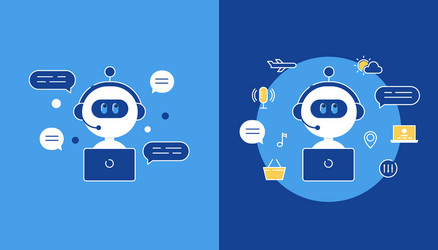chatbot artificial intelligence or virtual vector image