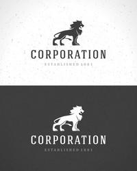 Lion Head Logo Emblem Template Vector Image