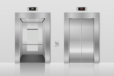 3d realistic blank empty open and closed vector image