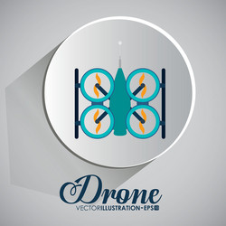 Drone design over white background vector