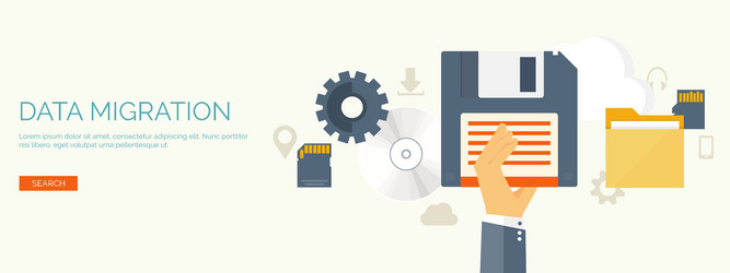 flat background computing vector image