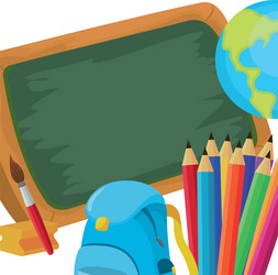 School world map cartoon vector