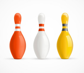 Colorful Bowling Pins Vector Image