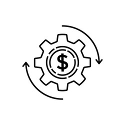 efficient use of funds or money management icon vector