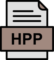 hpp file document icon vector image
