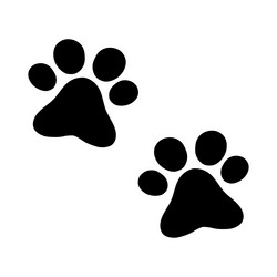 paw print icon isolated flat design Vector Image