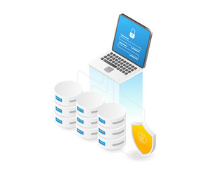 professional computer network database server vector