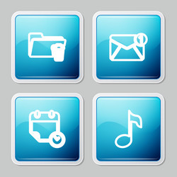 set line delete folder new email incoming vector image