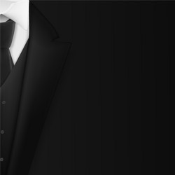 black suit realistic mens tuxedo succeed vector