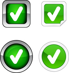 Check button set vector