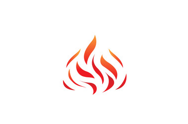 flaming fire logo Vector Image
