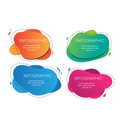 Infographic label design template with icons 4 vector