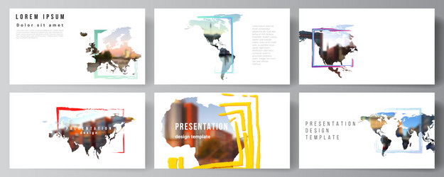 layout presentation slides design vector image