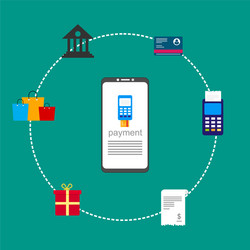 concept online and mobile payments for web page vector