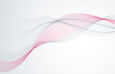 flowing particles wave dynamic sound motion curve vector image