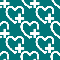 heart web icon flat design seamless pattern vector image