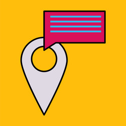 navigation geolocation icon in flat design vector image