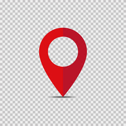 Red pointer isolated location element vector