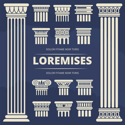 Classic roman greek architecture columns Vector Image