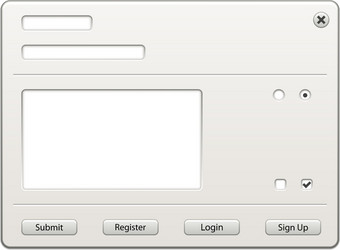 form elements - easy change any width or height vector image