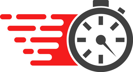 timer with fast speed effect vector image