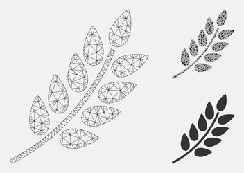 leaf branch mesh network model and triangle vector