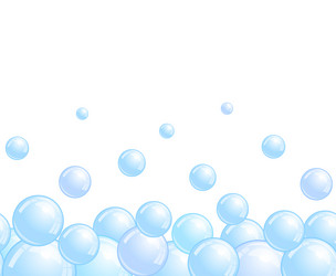 Soap bubbles pattern repeated horizontal foam vector