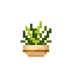 succulent tree stitch pattern pixel mini cactus vector