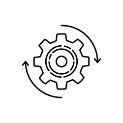 thin line efficient process and operation icon vector