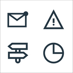 User interface line icons linear set quality vector