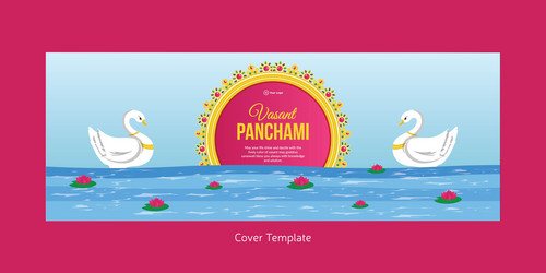 Vasant Panchami Festival Cover Vector Image