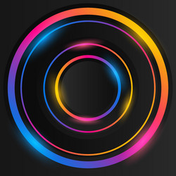 circle pattern multi color geometric design vector image