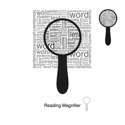 Magnifier for reading text inside frame vector