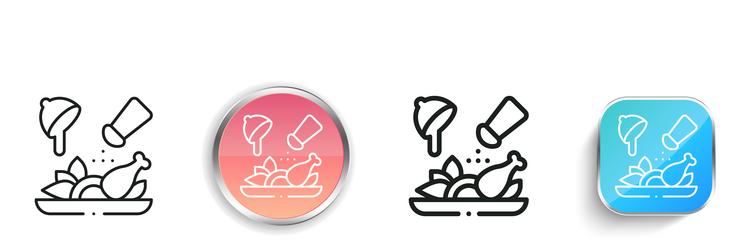 marinate icon thin linear regular and button vector image