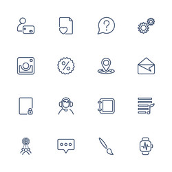 simple icons set app universal for web vector image