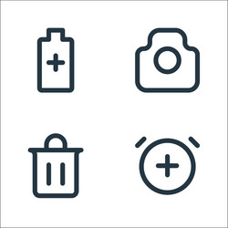 User interface line icons linear set quality vector