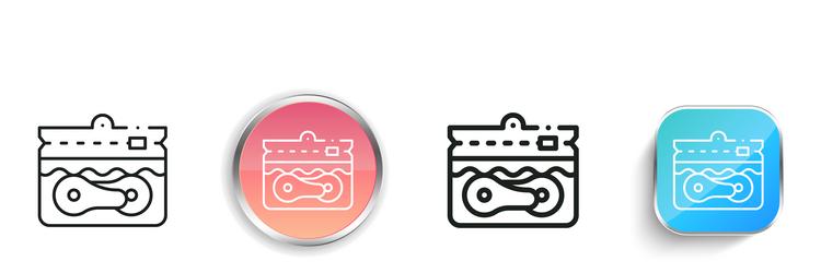 marinated icon thin linear regular and button vector image