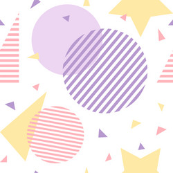 memphis seamless pattern with geometric element vector image